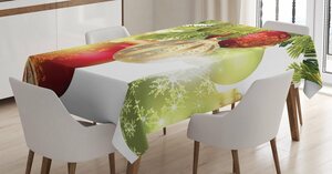 Abakuhaus Tischdecke »Personalisiert Farbfest Waschbar Für den Außen Bereich geeignet Klare Farben«, Weihnachten Flitter Motive Yuletide