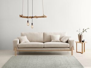 OTTO products 3-Sitzer »Hanne«, Bezug aus natürlichen Materialien: Baumwolle und Leinen
