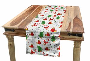 Abakuhaus Tischläufer »Esszimmer Küche Rechteckiger Dekorativer Tischläufer«, Weihnachten Weihnachtsbaum Weihnachtsmann