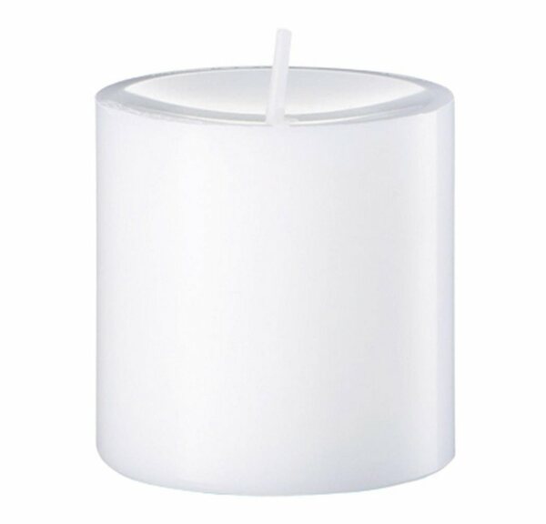 Bild 1 von Engels Kerzen Stumpenkerze »Gegossen Weiß H 8 cm«