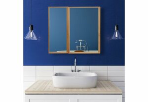 relaxdays Badezimmerspiegelschrank »Bad Spiegelschrank mit 2 Türen«
