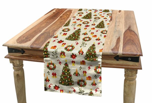 Bild 1 von Abakuhaus Tischläufer »Esszimmer Küche Rechteckiger Dekorativer Tischläufer«, Weihnachten Poinsettia Blumen
