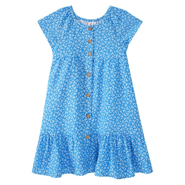 Bild 1 von Mädchen Kleid mit floralem Allover-Muster HELLBLAU