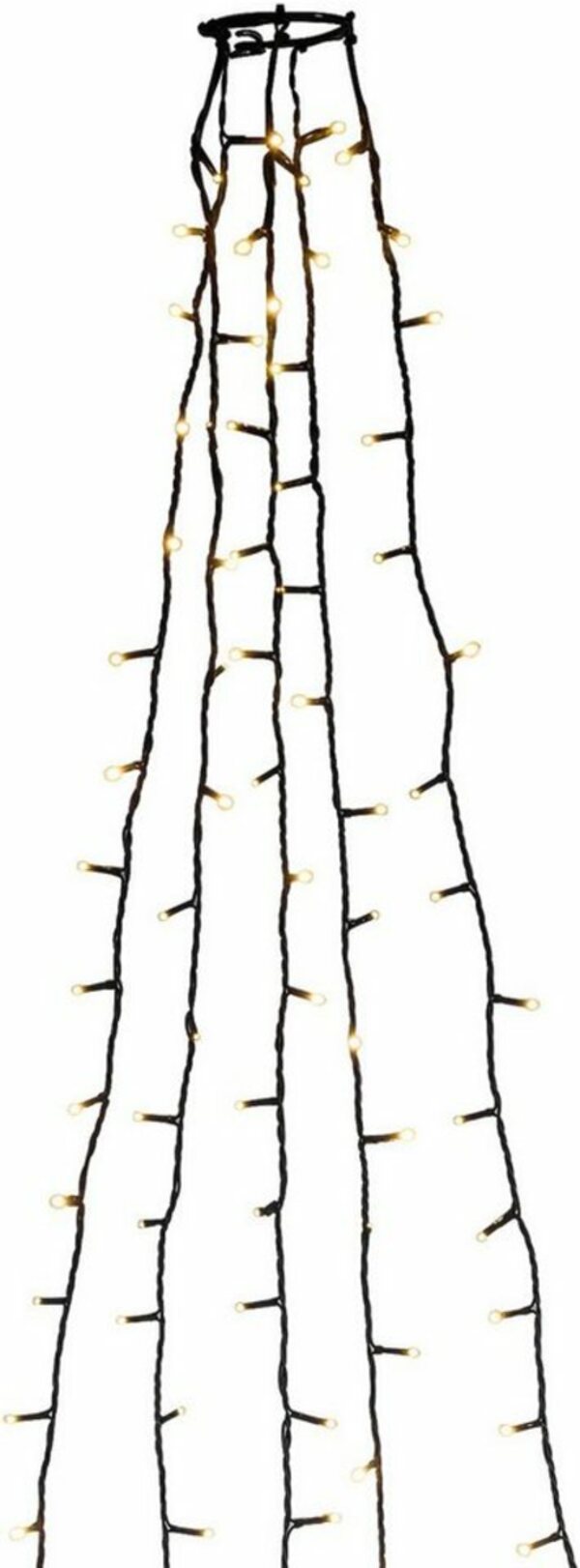 Bild 1 von KONSTSMIDE LED-Lichterkette, LED Baummantel mit Ring für den Innenbereich, für Weihnachtsbaum, 5 Stränge à 50 Dioden, 250 bernsteinfarbenfarbene Dioden, vormontiert, Innentrafo, dunkelgrünes Kab