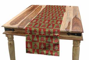 Abakuhaus Tischläufer »Esszimmer Küche Rechteckiger Dekorativer Tischläufer«, Weihnachten Noel Trees Quilt