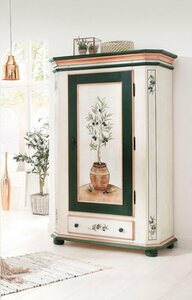 Premium collection by Home affaire Garderobenschrank »Olive« mit schönen Ornamenten und einem besonderen handgemalten Olivenbaum auf der Türfront