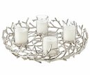 Bild 1 von EDZARD Adventskranz »Porus XL«, (58 cm) Kerzenhalter für Stumpenkerzen, Weihnachtsdeko für 4 Kerzen á Ø 8 cm, Kerzenkranz als Tischdeko mit Silber-Optik, vernickelt