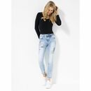 Bild 1 von DINE 'N' DANCE Jeans Salsa Used-Look Patchdetails schmales Bein