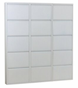 ebuy24 Schuhschrank »Pisa Schuhschrank mit 15 Klappen/ Türen in Metall«