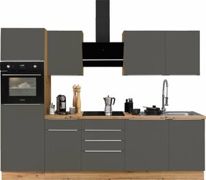 RESPEKTA Küchenzeile »Safado«, mit 2 E-Geräte-Sets zur Auswahl, hochwertige Ausstattung wie Soft Close Funktion, schnelle Lieferzeit, Breite 280 cm