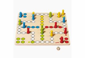 goki Spiel, Lernspiel »Brettspiel Ludo basic«, Brettspiel aus Holz