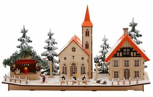 Home affaire Weihnachtsdorf, aus Holz, mit LED-Beleuchtung