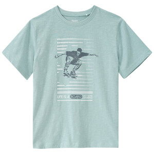 Jungen T-Shirt mit Skater-Print SALBEI