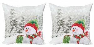 Abakuhaus Kissenbezug »Modern Accent Doppelseitiger Digitaldruck«, Weihnachten Snowy Woodland Urlaub