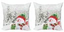 Bild 1 von Abakuhaus Kissenbezug »Modern Accent Doppelseitiger Digitaldruck«, Weihnachten Snowy Woodland Urlaub