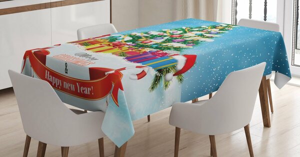 Bild 1 von Abakuhaus Tischdecke »Personalisiert Farbfest Waschbar Für den Außen Bereich geeignet Klare Farben«, Weihnachten Neujahr Themenboxen