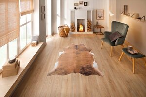Teppich »Kuhfell-Look«, Home affaire, rechteckig, Höhe 3 mm, Kunstfell, Kuhfell-Optik, Wohnzimmer