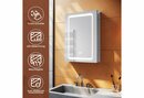 Bild 1 von SONNI Spiegelschrank »LED Spiegelschrank mit Touchschalter und Steckdose« 50 × 70cm, beschlagfrei, Aluminium, Kabelloses Scharnier Design