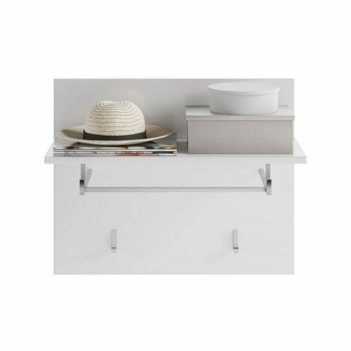 Bild 1 von Garderobenpaneel Linus Weiß B/H/T 60x49x26cm