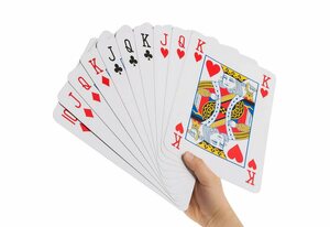 Goods+Gadgets Spiel, XXL Pokerkarten »Jumbo Poker«, Riesige Poker Spielkarten
