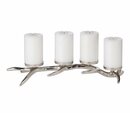 Bild 1 von EDZARD Adventskranz »Kingston«, Kerzenleuchter Geweih-Design, Kerzenkranz aus Aluminium mit Silber-Optik, Adventskranz für Stumpenkerzen, Höhe 13 cm
