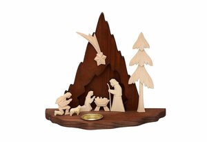 SIGRO Krippenfigur »Holz Krippe Heilige Familie«