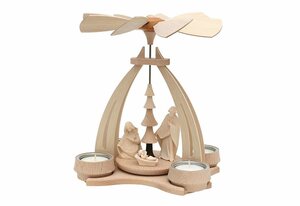 SIGRO Weihnachtsfigur »Holz Teelicht-Tischpyramide«