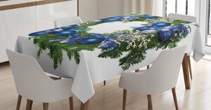 Abakuhaus Tischdecke »Personalisiert Farbfest Waschbar Für den Außen Bereich geeignet Klare Farben«, Weihnachten Schneeflocken Kranz Verziert