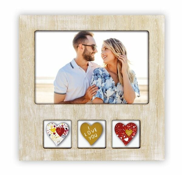 Bild 1 von matches21 HOME & HOBBY Bilderrahmen »Bilderrahmen mit Nischen Herzen & I love you Quer«, (1 Stück), Hochzeit