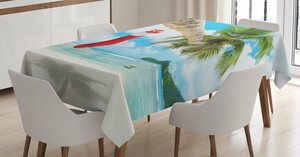 Abakuhaus Tischdecke »Personalisiert Farbfest Waschbar Für den Außen Bereich geeignet Klare Farben«, Weihnachten Strand Weihnachtsstrümpfe