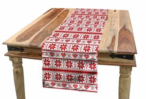 Abakuhaus Tischläufer »Esszimmer Küche Rechteckiger Dekorativer Tischläufer«, Weihnachten Nordic Borders