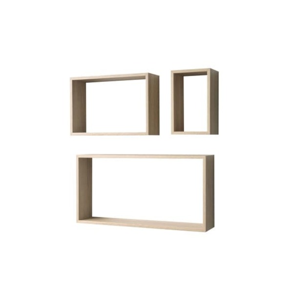 Bild 1 von Wandregal Shelvy 3er-Set Braun 30x60/26x38,5/26x16,5 cm