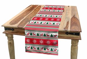 Abakuhaus Tischläufer »Esszimmer Küche Rechteckiger Dekorativer Tischläufer«, Weihnachten Reindeer Snowflake