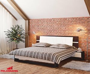 Feldmann-Wohnen Bett »BARCELONA« (mit Lattenrahmen), Liegefläche: 160 x 200 cm