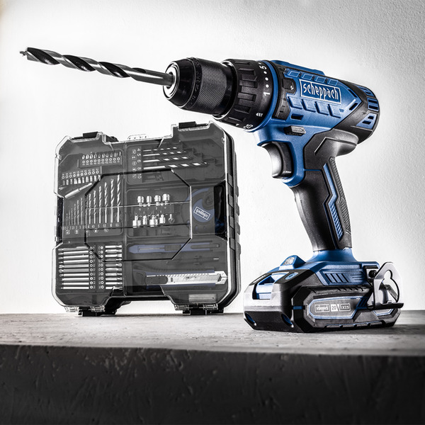 Bild 2 von Scheppach Akku Bohrschrauber 20V inkl. 74 tlg. Zubehörset