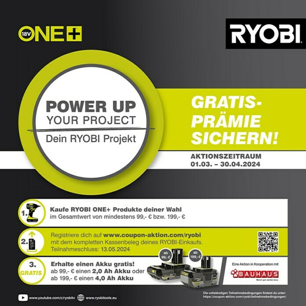 Bild 2 von Ryobi ONE+ Akku-Rasentrimmer RY18LT33A