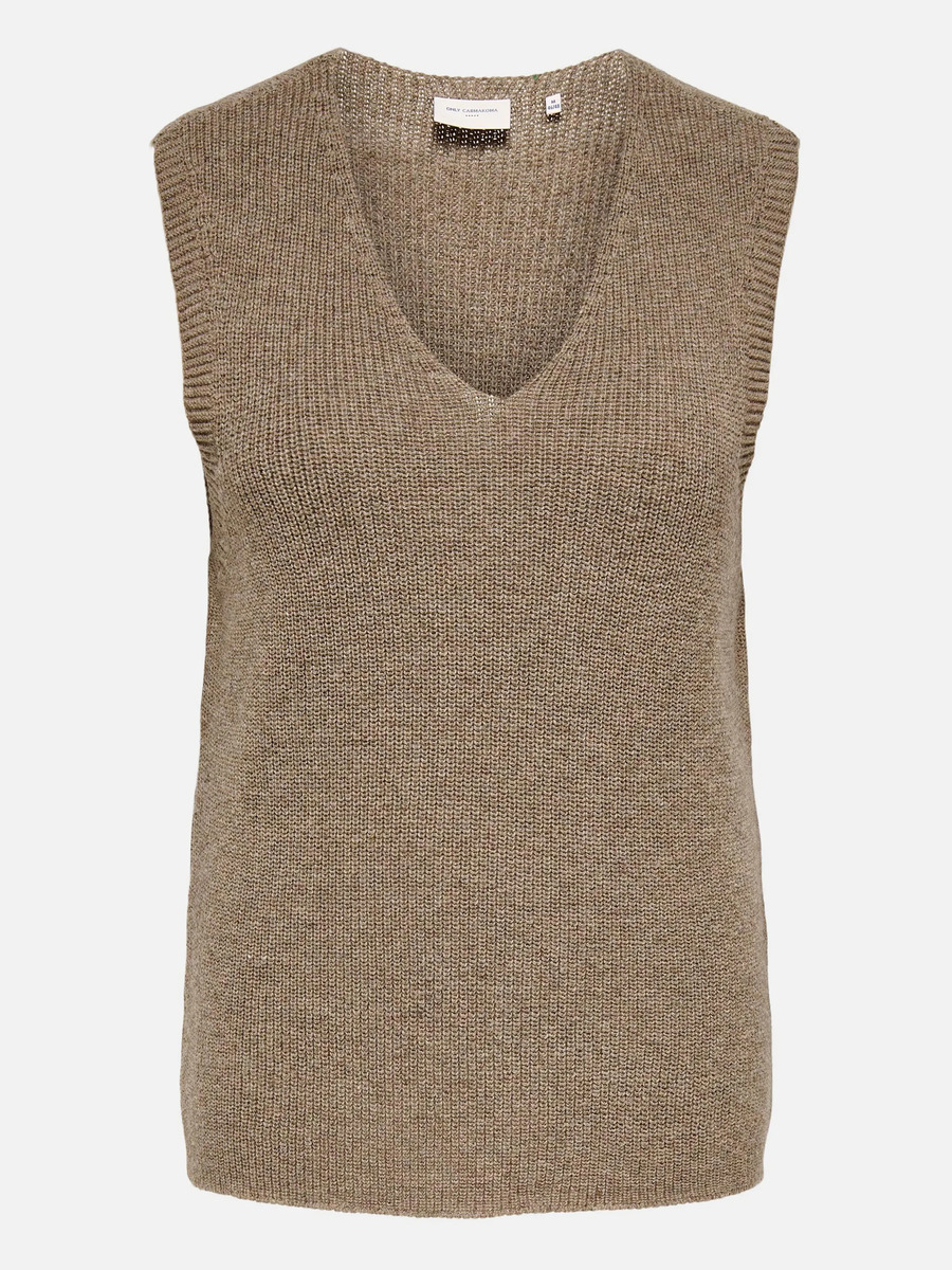 Bild 1 von Only Carmakoma  CARPARIS LIFE V-NECK Strickpullunder
                 
                                                        Braun