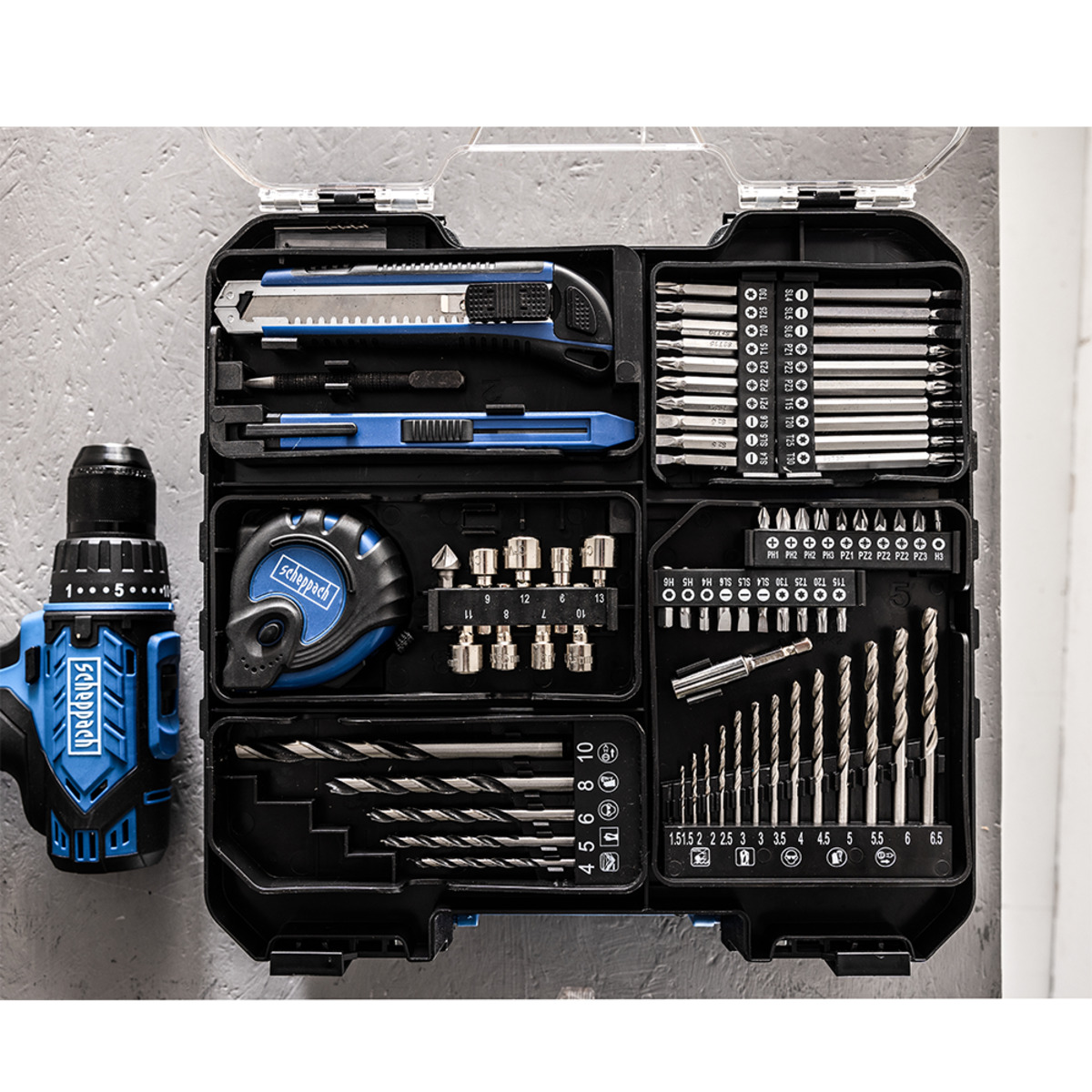 Bild 4 von Scheppach Akku Bohrschrauber 20V inkl. 74 tlg. Zubehörset