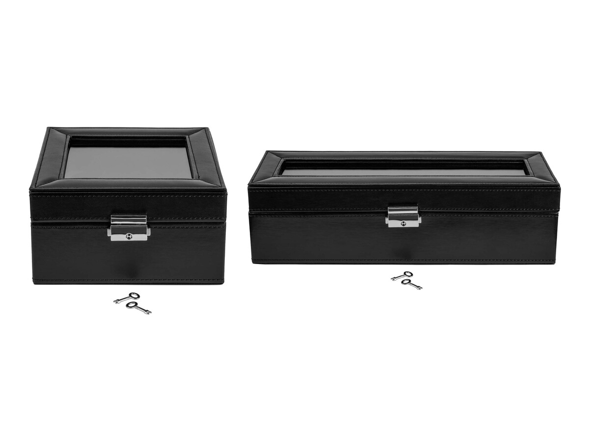 Bild 1 von AURIOL® Uhrenbox, abschließbar, mit edler Samtausstattung