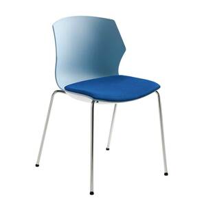 Stuhl in Blaugrau Kunststoff Made in Germany
