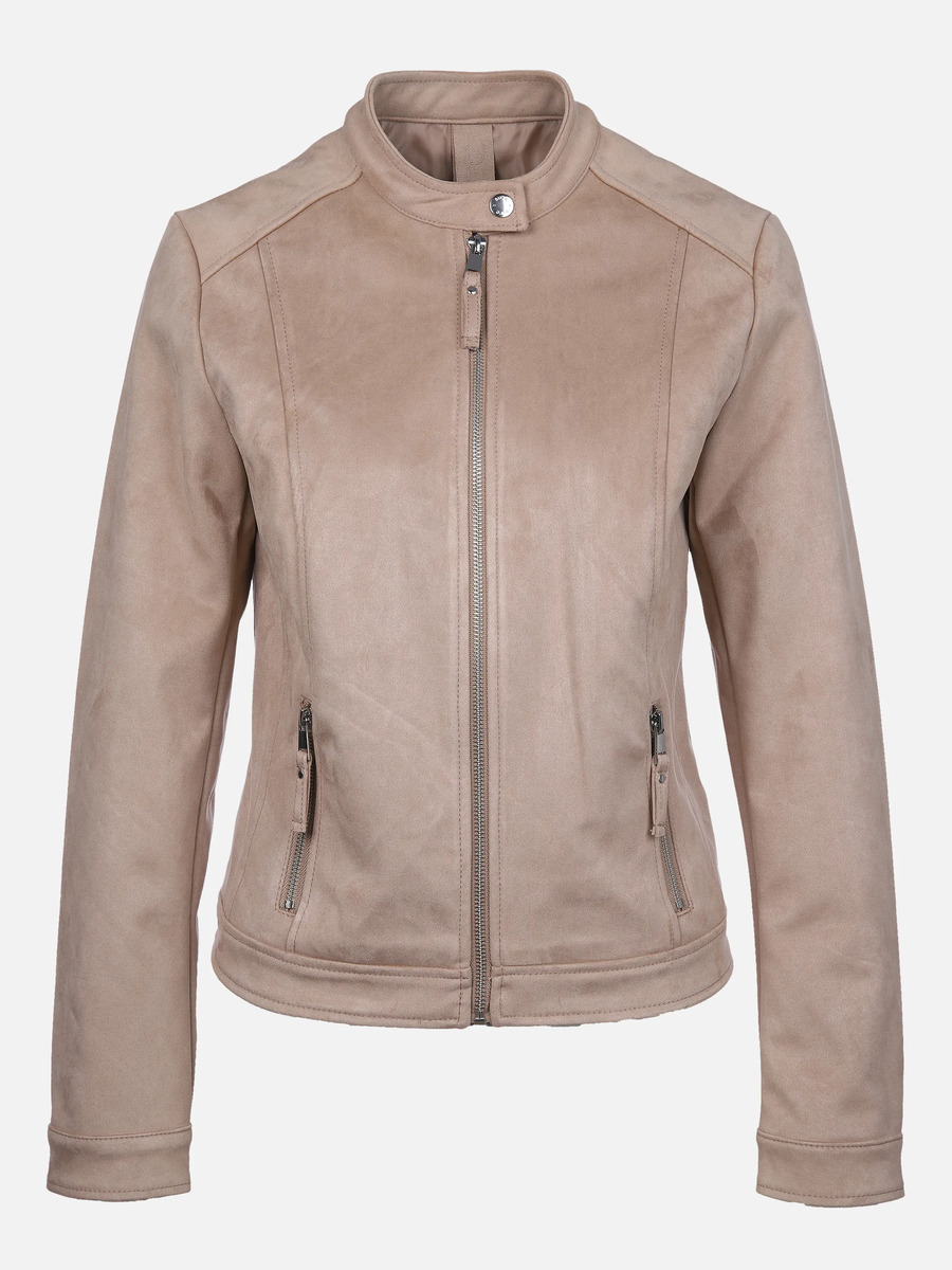 Bild 1 von Damen Kunstlederjacke mit kleinem Stehkragen
                 
                                                        Braun