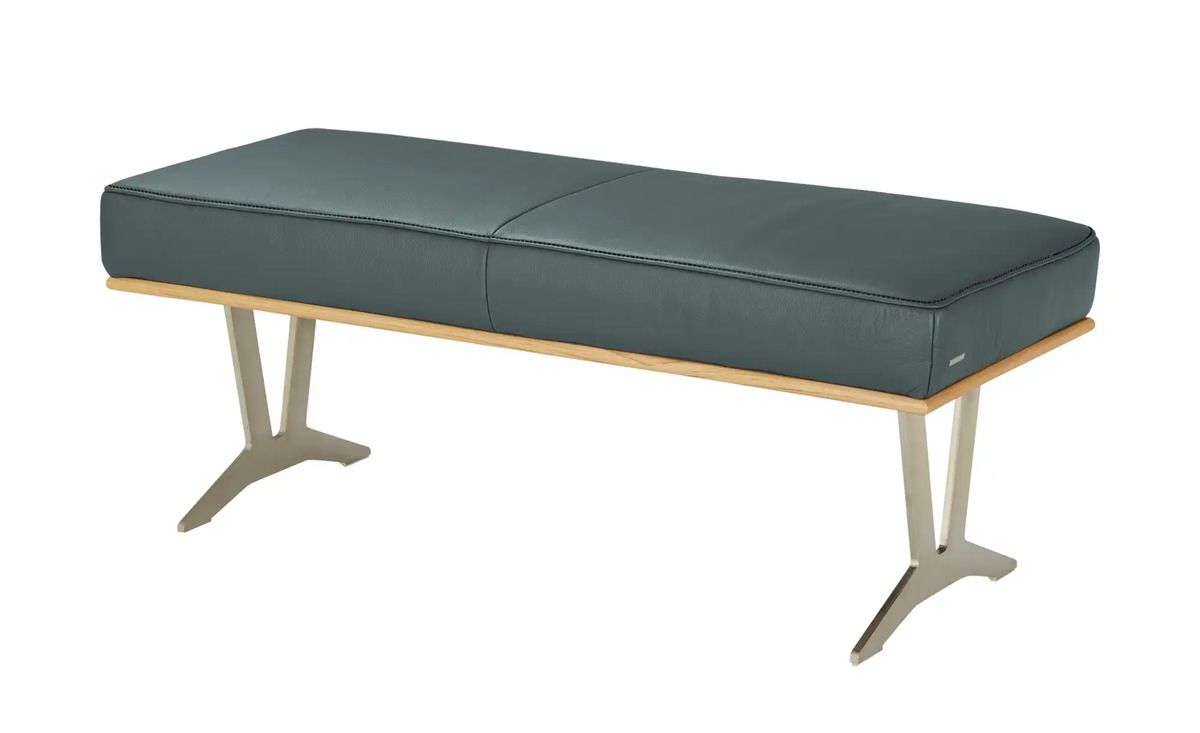 Bild 1 von KOINOR Hockerbank  Leder Sqare blau Maße (cm): B: 164 H: 49 T: 49 Bänke