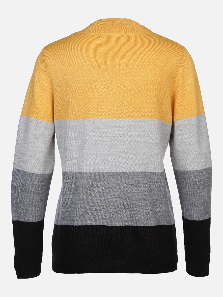 Bild 2 von Damen Strickpullover "Cashmere-Like" mit Streifen
                 
                                                        Grau