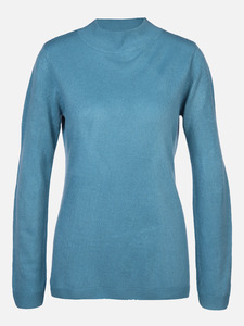 Damen Pullover "Cashmere-Like" mit Stehkragen
                 
                                                        Blau