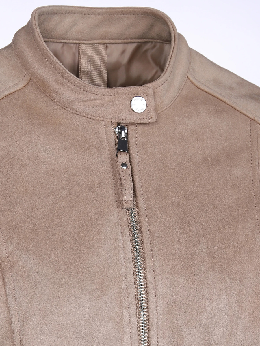 Bild 3 von Damen Kunstlederjacke mit kleinem Stehkragen
                 
                                                        Braun