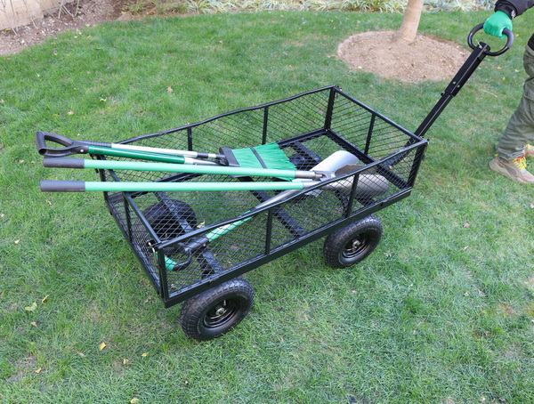 Bild 4 von GreenYard® Gartenwagen/ Handwagen Bollerwagen/Tragkraft 500kg /Transportwagen /Gerätewagen aus Stahl