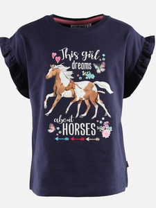 Mädchen Shirt mit Pferdeprint
                 
                                                        Blau