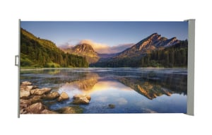 HC Garten & Freizeit Seitenmarkise mit doppelseitigen Fotodruck See mit Bergen 1,6x3m