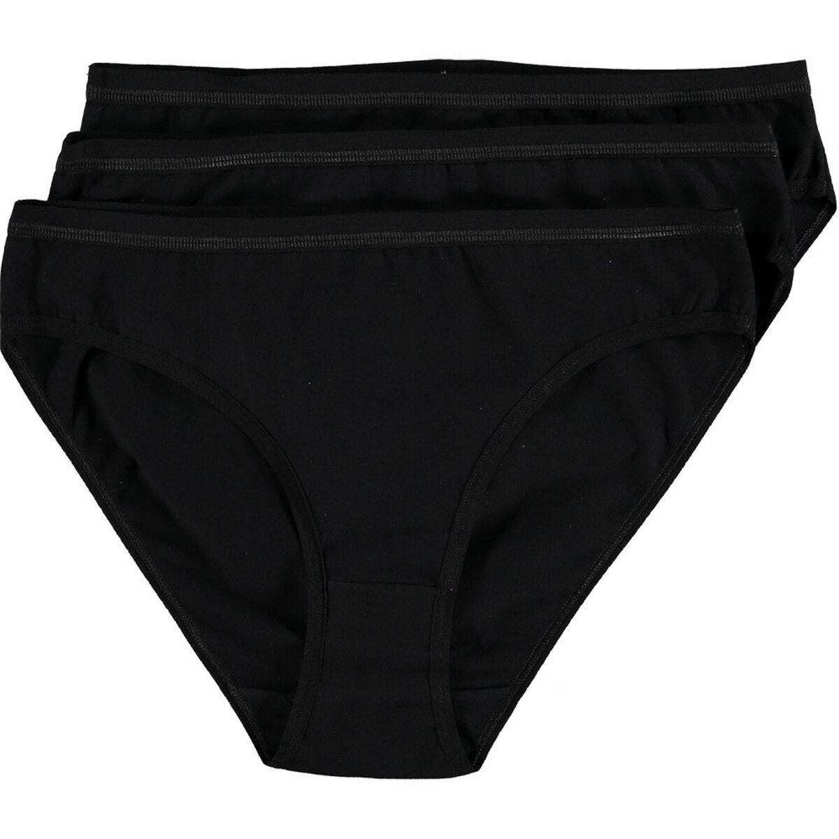 Bild 1 von Kim Damen-Slip 3er-Pack, Schwarz, XL