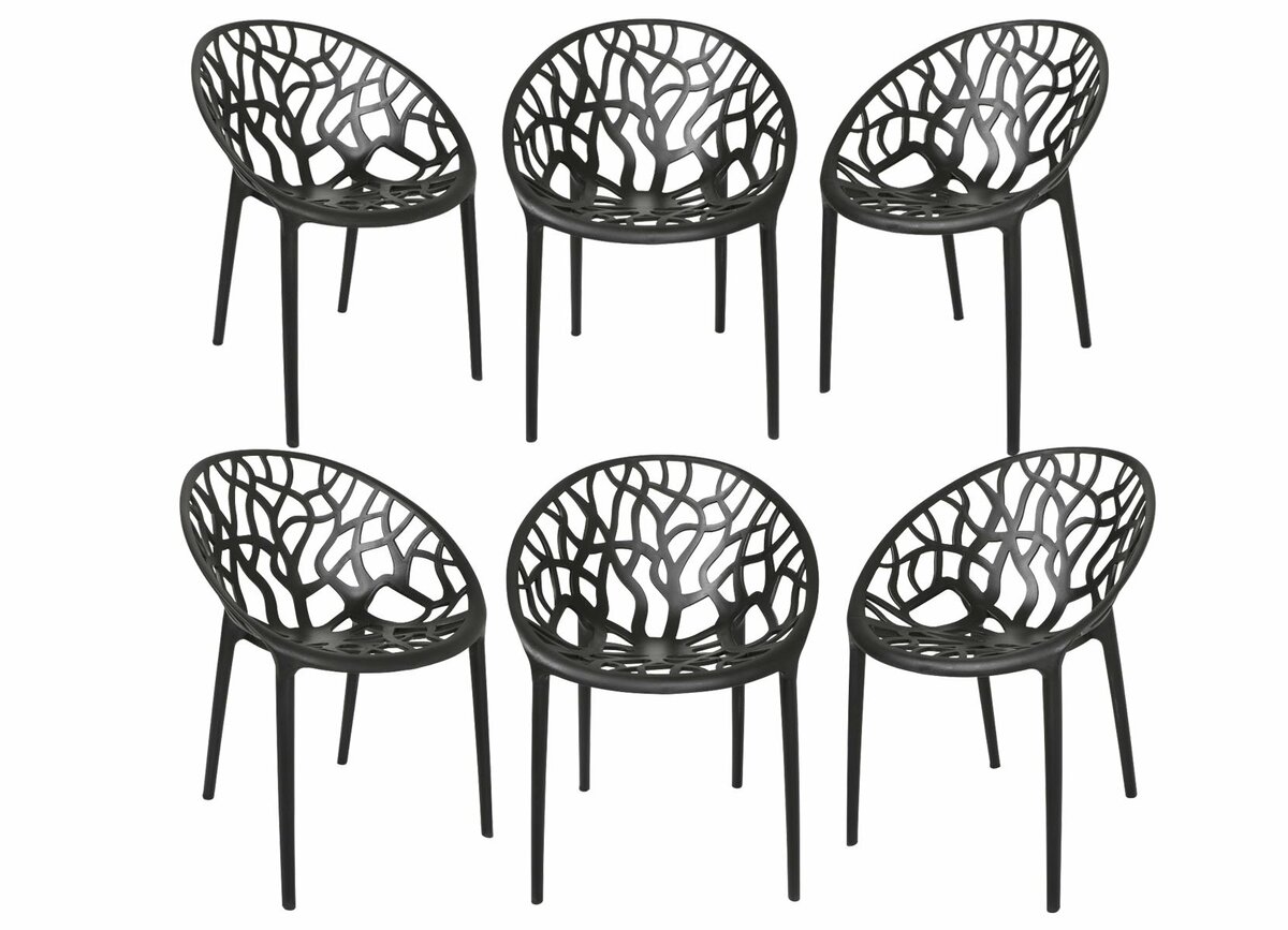 Bild 1 von Stapelstuhl Susanne 6er-Set Schwarz